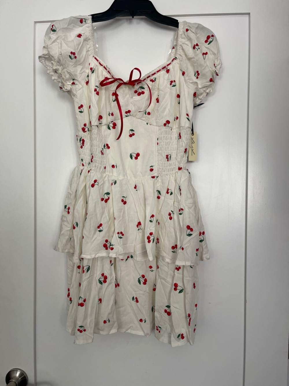 White midi dress